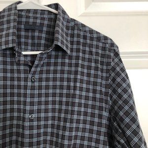 Zachary Prell Blue Plaid Button Down Shirt